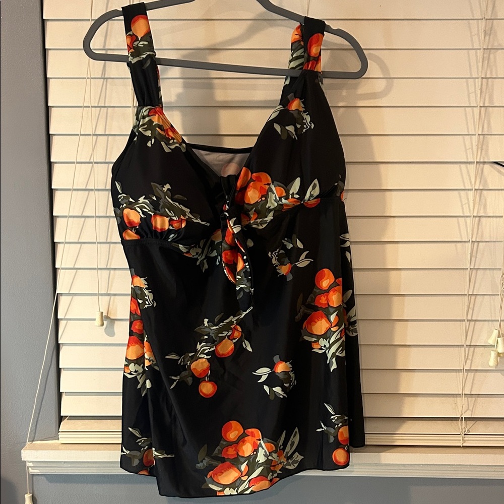 Black Floral Women's swim suit